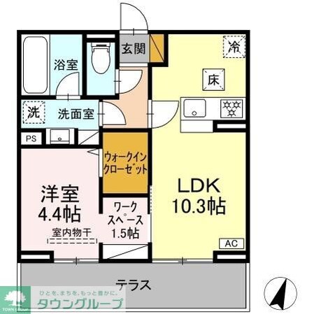 リシェスみのり台 B棟の物件間取画像